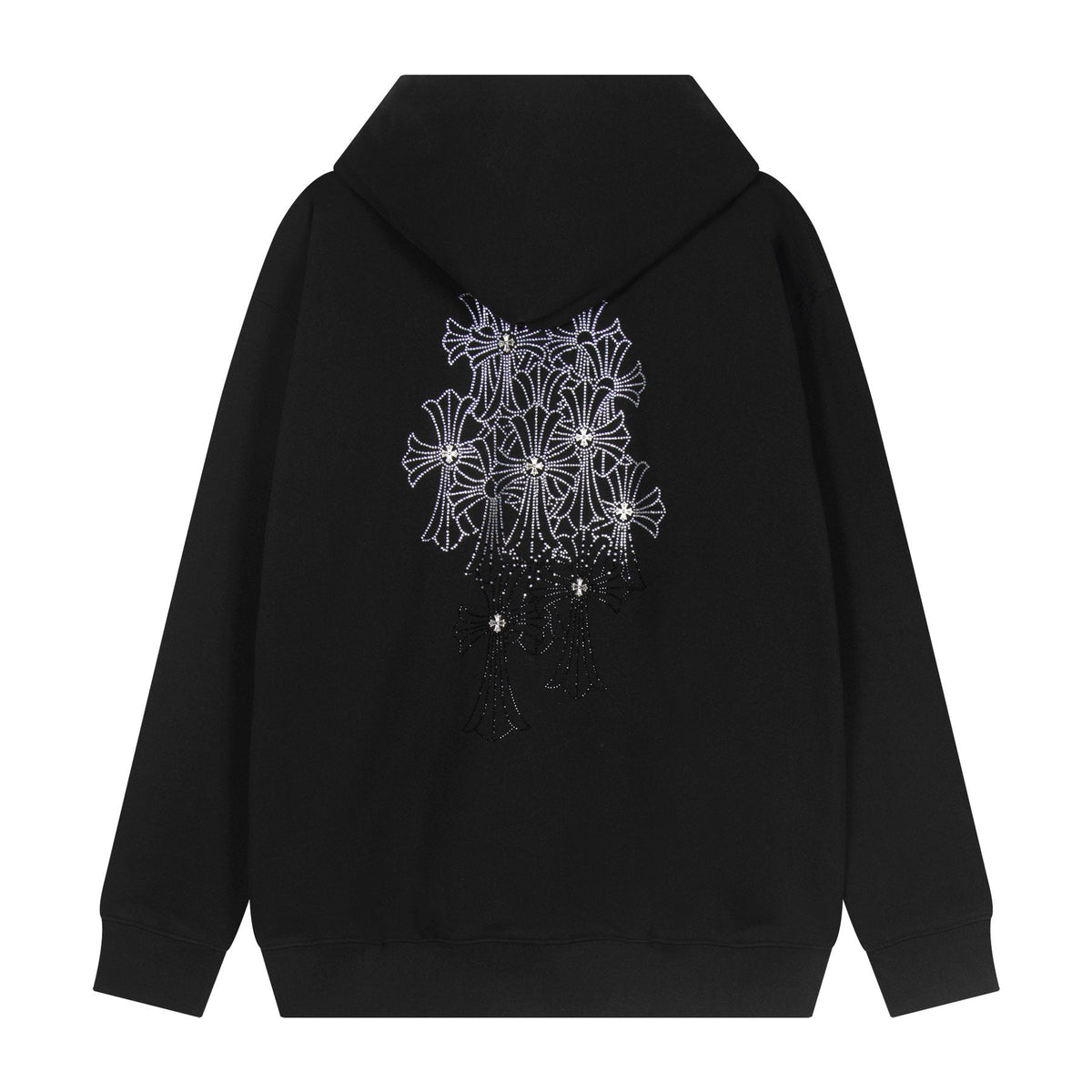 Chrome Hearts Floral Cross Graphic Full-Zip Hoodie — back